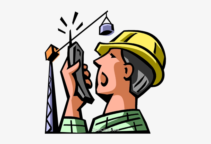 Worker Talking On A Walkie-talkie Royalty Free Vector - Illustration, transparent png