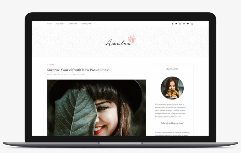Desktop Preview - Free Lifestyle Blog Themes Wordpress, transparent png