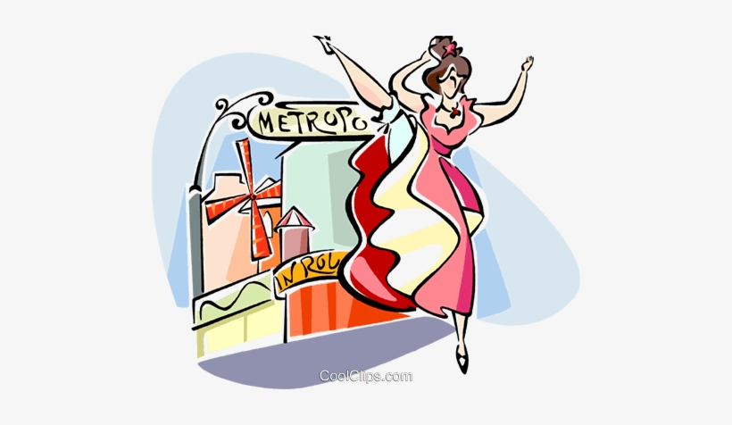 Performer In Moulin Rouge Royalty Free Vector Clip - Moulin Rouge Clip Art, transparent png