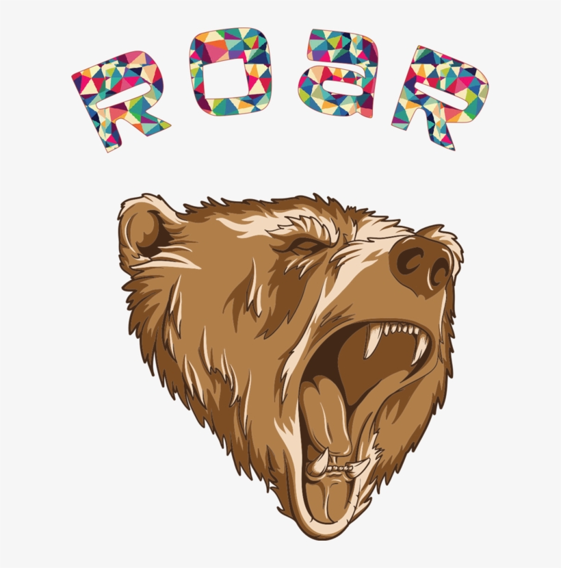 Polar Bear Grizzly Bear American Black Bear Growling - Roaring Bear Head Png, transparent png