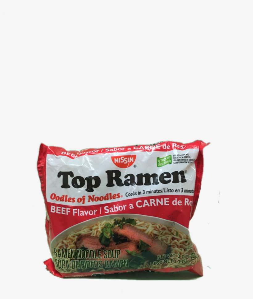 Nissin Top Ramen Beef Flavored 3 Oz, transparent png