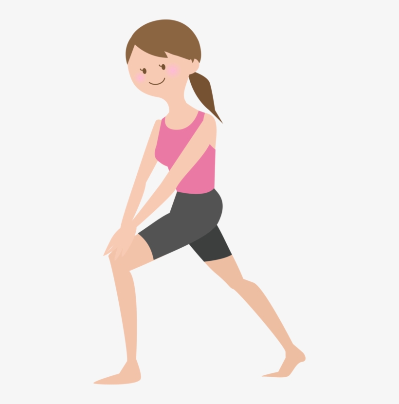 Stretching Human Leg Thigh Muscle Leg Cramps Stretching Girl Clipart