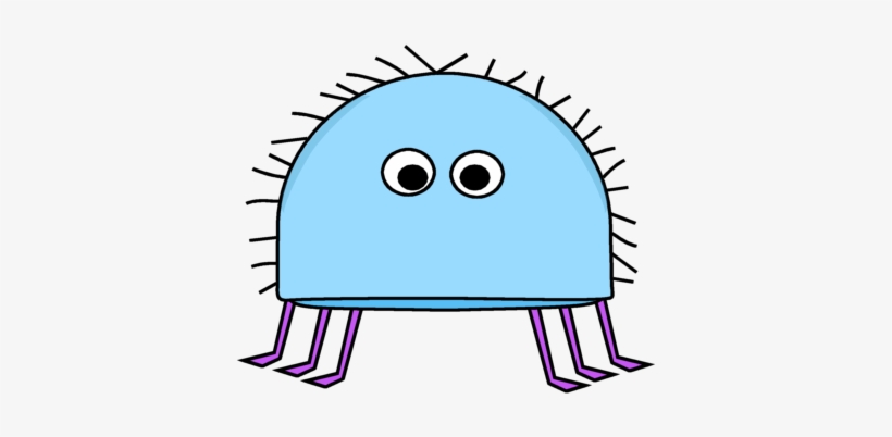 Hairy Blue Bug Clip Art Image - Clip Art, transparent png