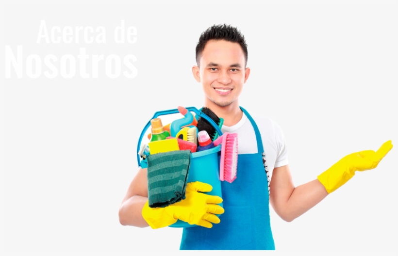 Joven Con Cubeta De Limpieza V4 - Cleaning, transparent png