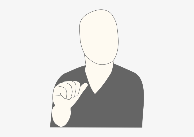 Faceless - Person Pointing At Himself Clipart, transparent png