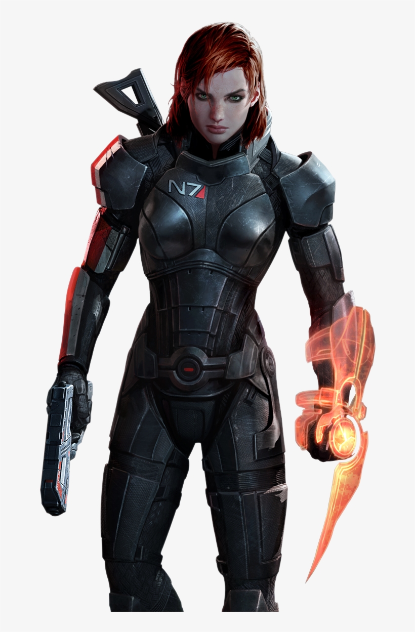 8378 E104 - Mass Effect Female Shepard Armor, transparent png
