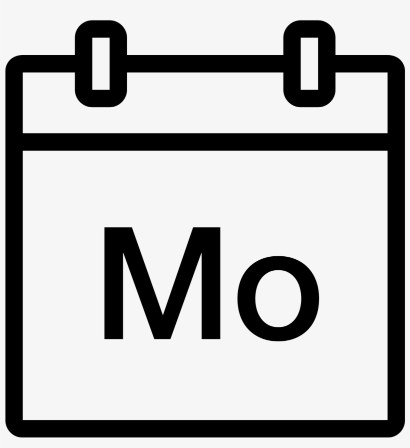 A Square With The Capital Letter M Lower Case O Inside - Calendar Icon Png, transparent png