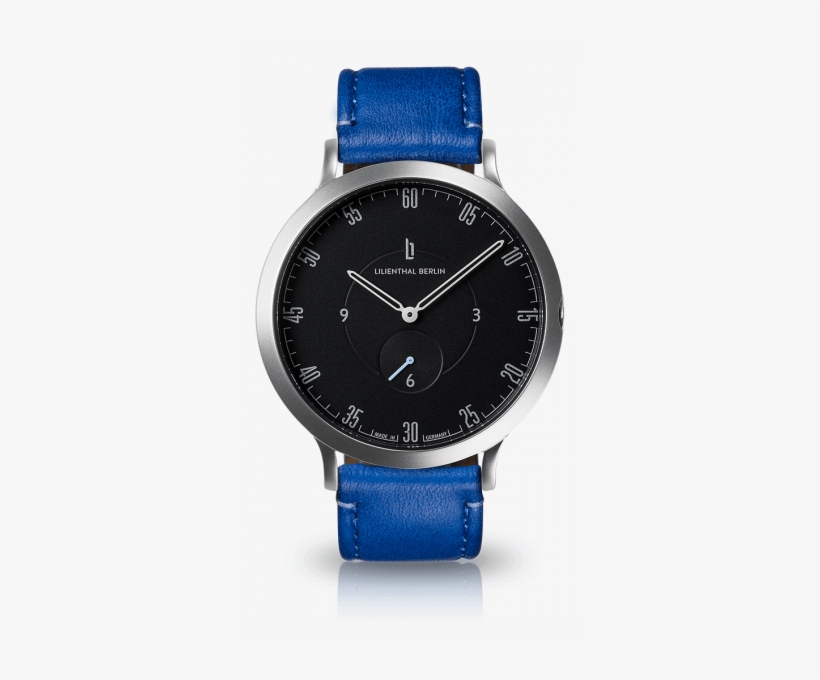 Silver Black Lapis - Lilienthal Berlin - Wrist Watch With Black Dial, Flat, transparent png