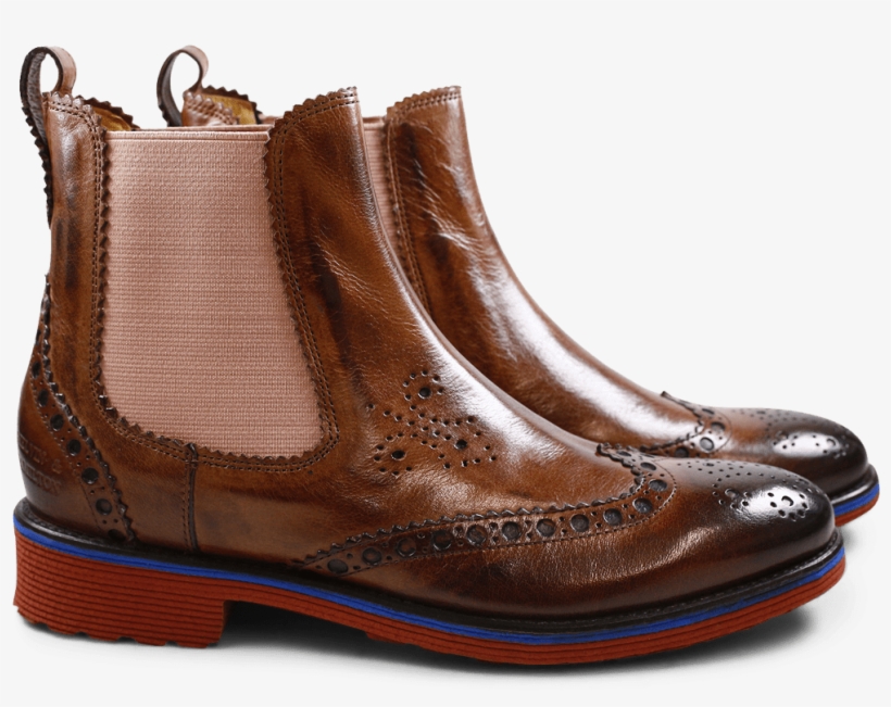 Ankle Boots Amelie 50 Tan Elastic Rose Rook D Red - Work Boots, transparent png