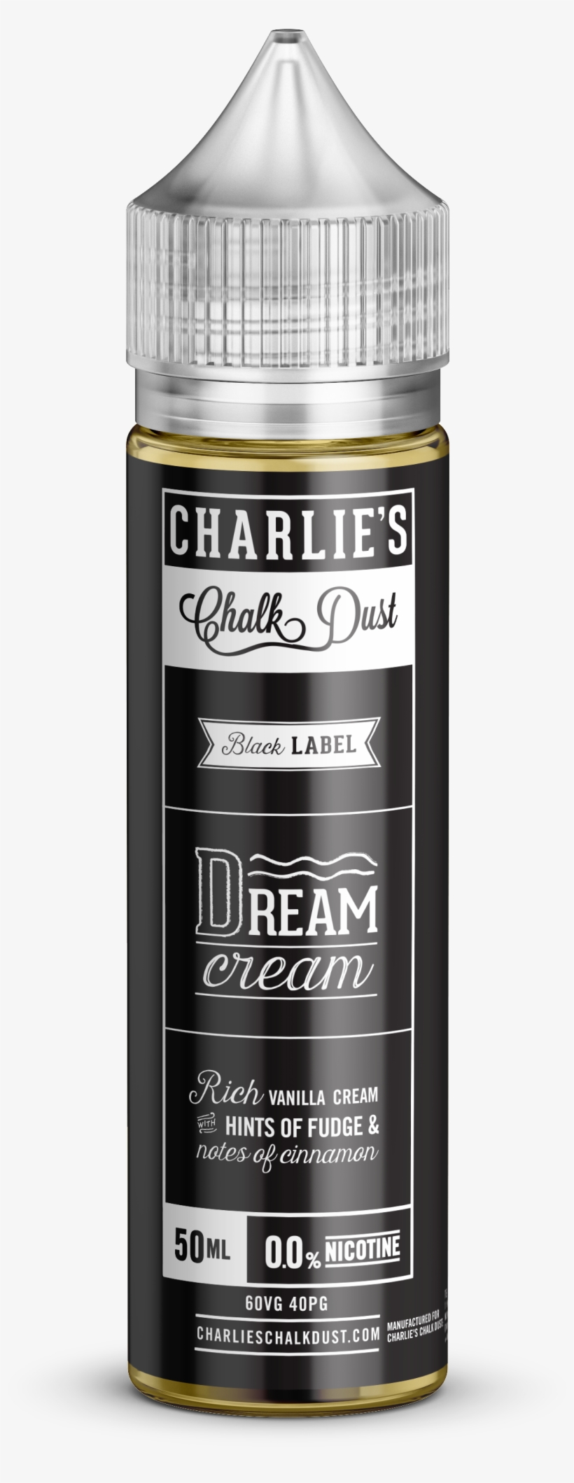 Charlie's Chalk Dust Dream Cream Shortfill E-liquid - Electronic Cigarette Aerosol And Liquid, transparent png