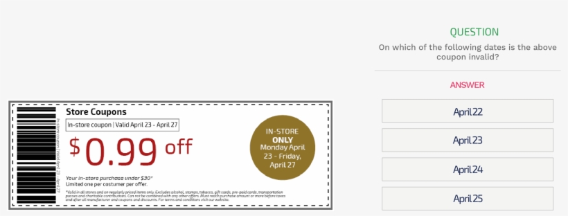 Walgreens Coupons Test Example Question - Question, transparent png