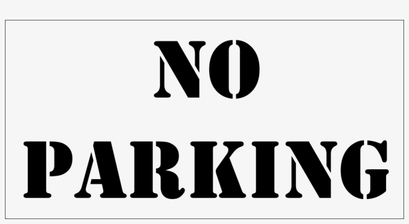 No Parking 2 Line Mylar Stencil - La-96 Nike Missile Site, transparent png