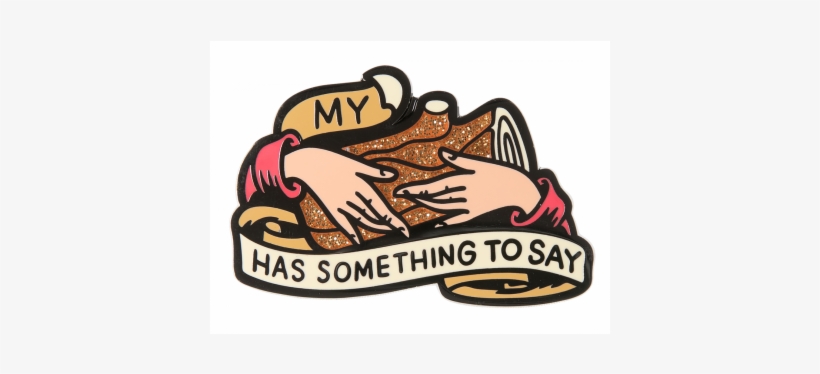 Talking Wood Enamel Pin - Lapel Pin, transparent png