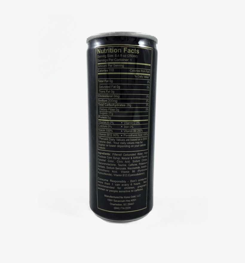 Kona Gold Energy Drink Nutrition Facts - Light Fixture, transparent png