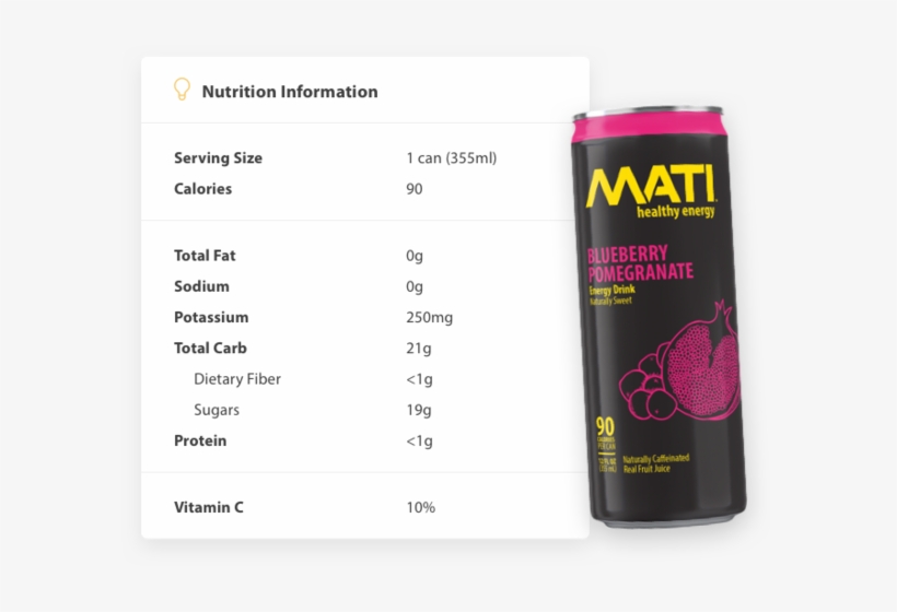 Blueberry Pomegranate 12 Pack Mati Energy - Pomegranate, transparent png
