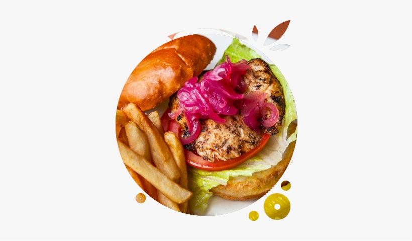 Jerk Chicken Sandwhich - Red Onion, transparent png