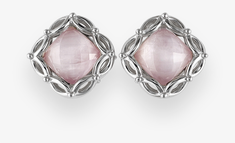 Designs By Hera Lido Cushion Stud Earring - Silver Earrings, transparent png