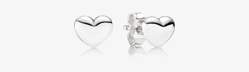 Solid 14k Yellow Gold Heart Studs, transparent png