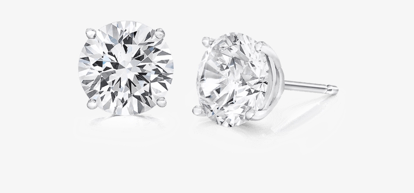 0 Ctw, 14k Stud Earrings - Diamond, transparent png