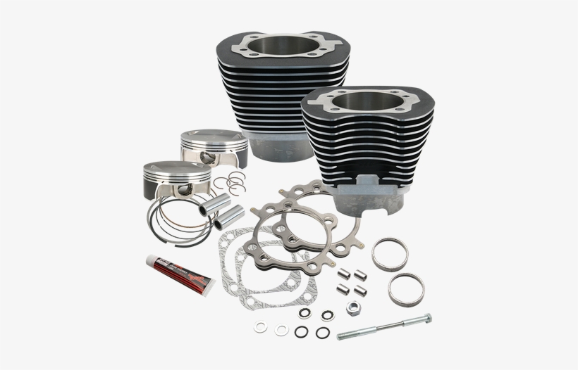 117" Standard Compression Big Bore Kit For 2007-'17 - S&s Black Stock Heads Cycle Silver 106" Hot Set, transparent png