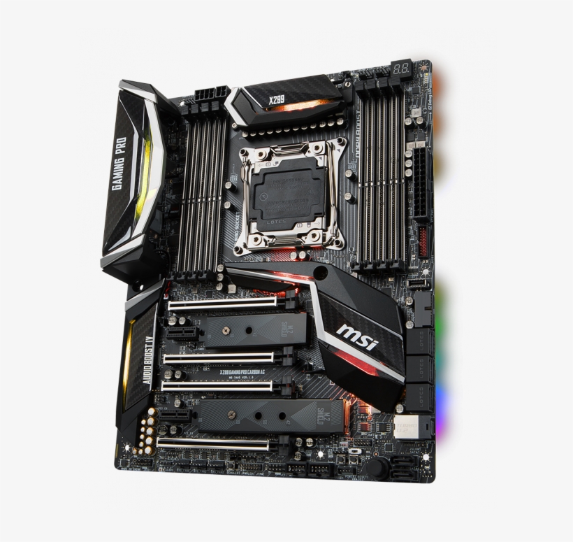 Msi X299 Gaming Pro Carbon Ac - Msi X299 Gaming For Carbon, transparent png