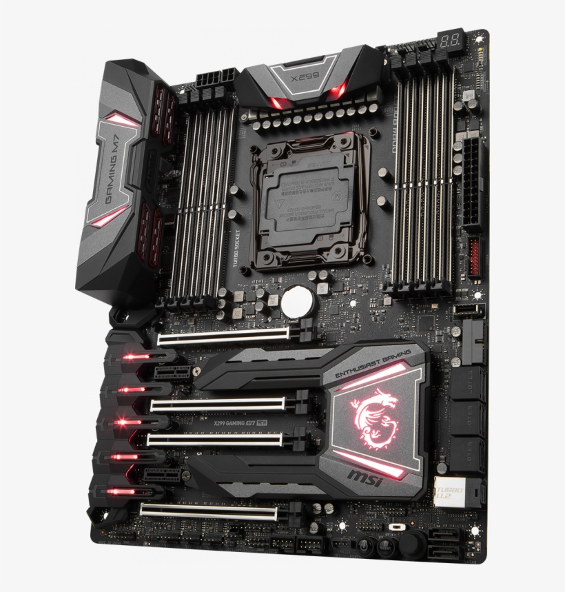 Msi X299 Gaming M7 Ack - Msi X299 Gaming M7 Ack Motherboard, transparent png