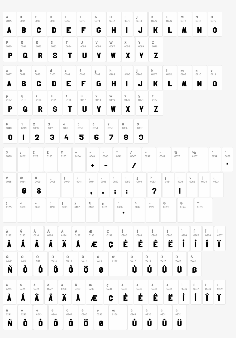 Hollywood Hills Character Map - Number, transparent png