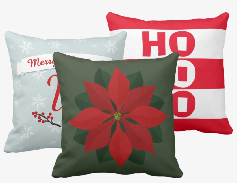 Christmas Pillows At Dogwood & Thistle On Zazzle - Cushion, transparent png