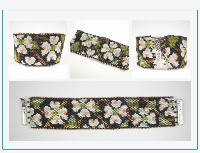Dogwood Blossoms Bracelet Pattern - Bracelet, transparent png