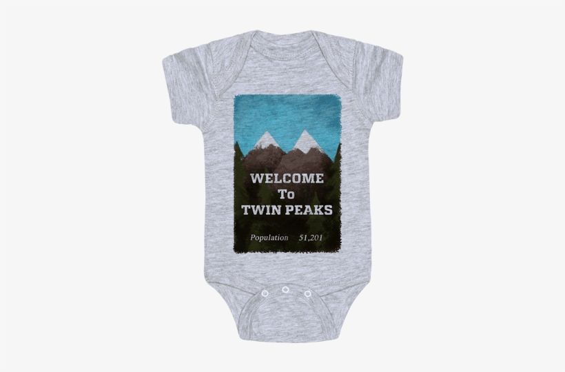 Vintage Twin Peaks Travel Sign Baby Onesy - Feminist Baby Clothes, transparent png
