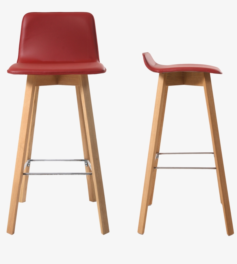 Bar Stool - Kff Maverick Upholstered Bar Stool High Back, Wood, transparent png