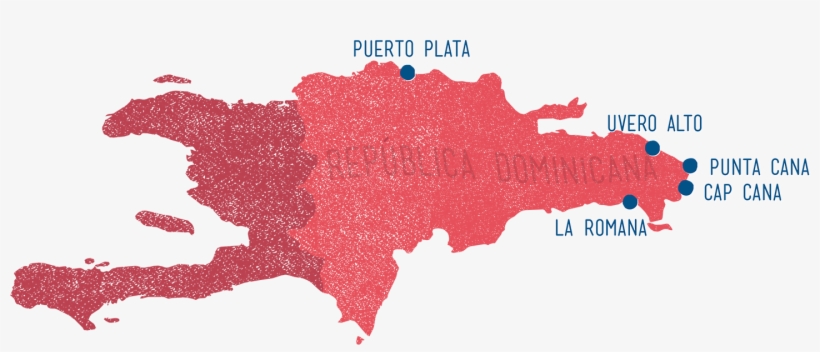 Dominican Republic Map - Map Of Dominican Republic Pink, transparent png