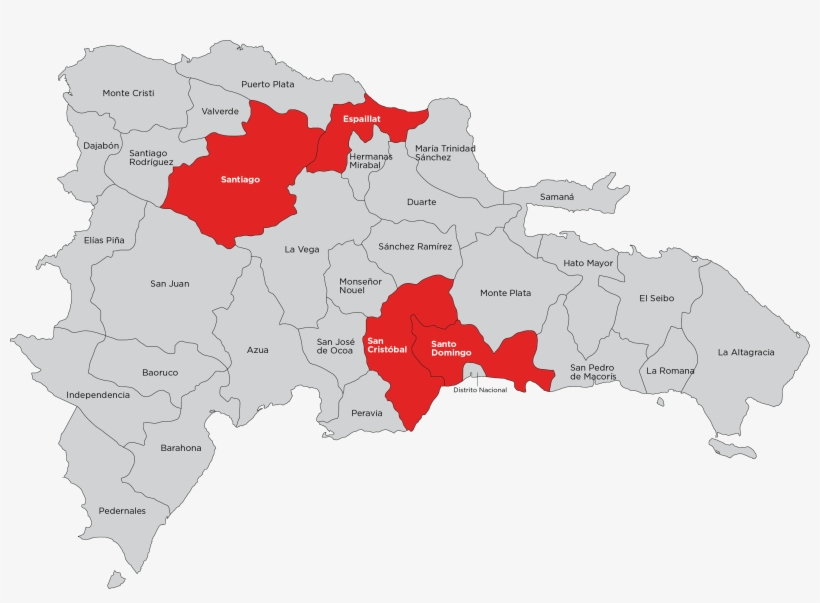Zap Dr Provinces Proposed For 2017 Activities - Dominican Republic Silhouette, transparent png