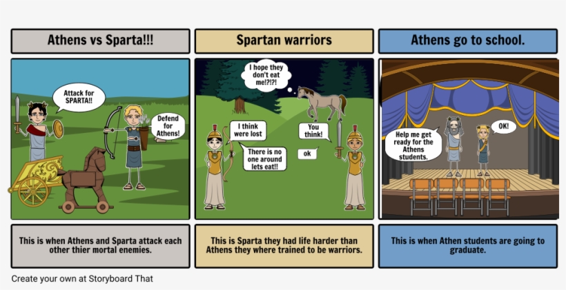 Athens Vs Sparta - Sparta Storyboard, transparent png