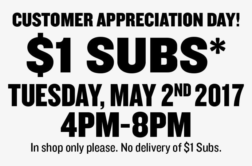 If You Are Not Sure Where Your Local Jimmy Johns Is, - $1 Subs At Jimmy John's 2017, transparent png