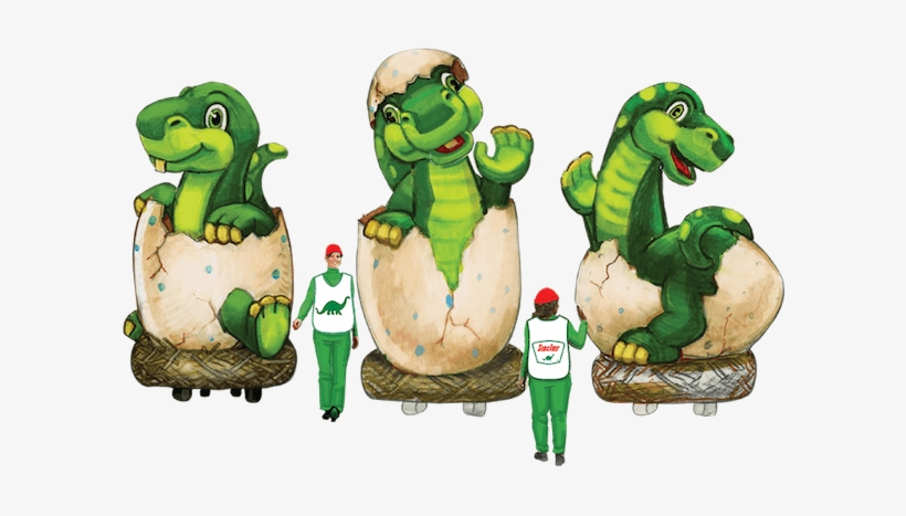 Three Baby Dinos - 92nd Annual Macy's Thanksgiving Day Parade 2018 Poster, transparent png