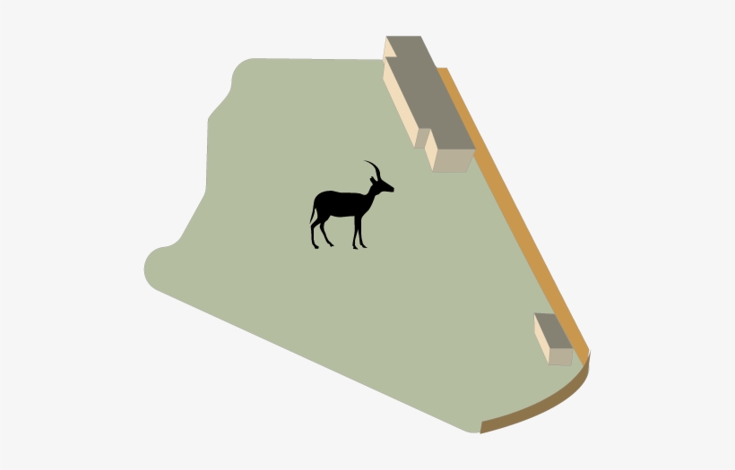 Zoo Exhibit - Black Antelope Silhouette Shower Curtain, transparent png