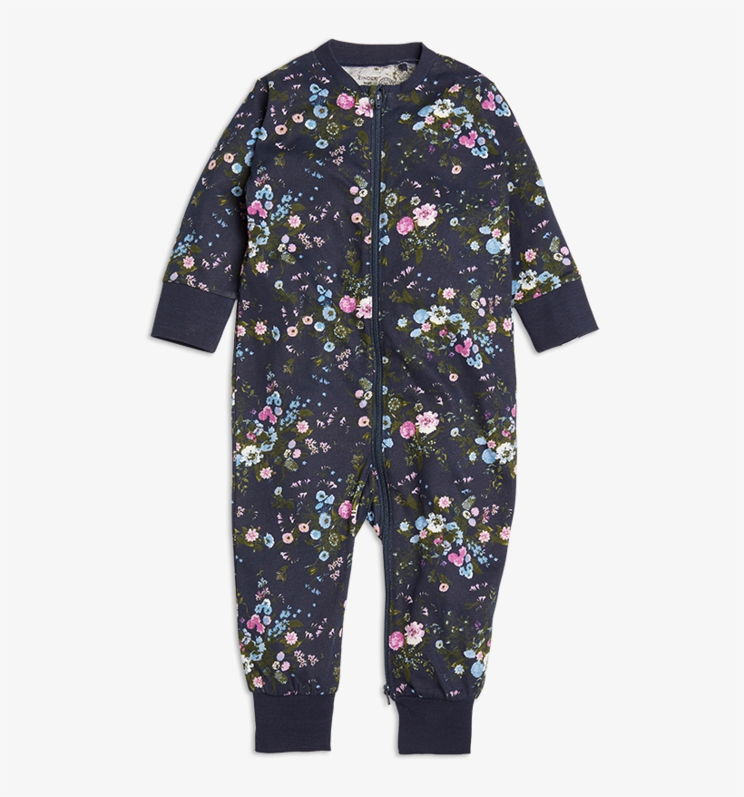 Pyjamas With Floral Print Blue - Romper Suit, transparent png