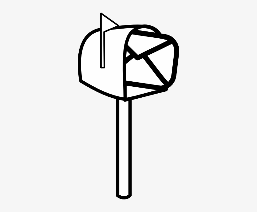 Mail Blue Mail Clip Art - Black And White Mail Box, transparent png