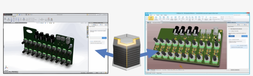 Design Changes Are Passed Between Solidworks And Solidworks - Solidworks Pcb Server, transparent png