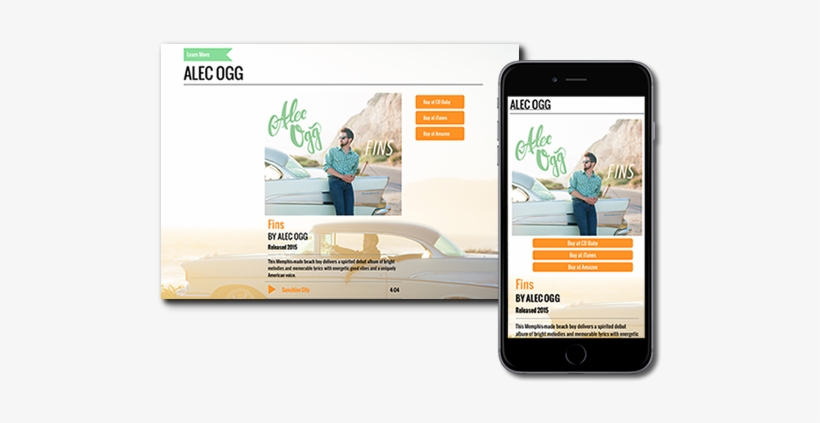 Image Of Website On Desktop And Phone - Musician, transparent png