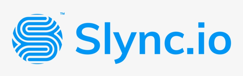 Slync Word Blue, transparent png