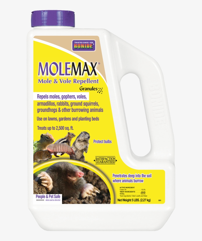 Molemax Mole & Vole Repellent - Bonide Products Inc Molemax Mole-repellent Granules,, transparent png