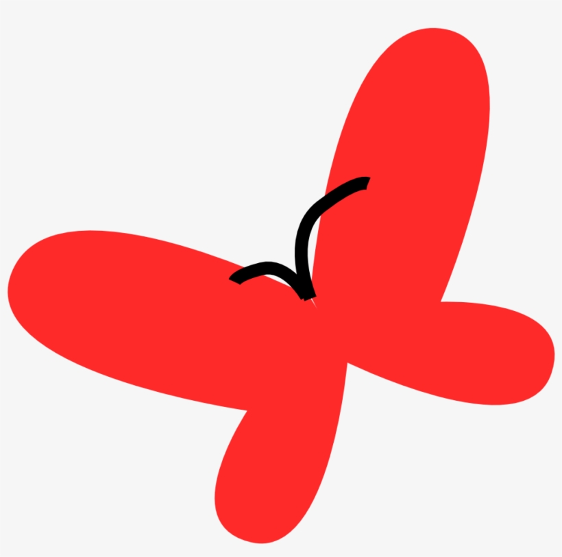 Youtube Play Icon 75261 - Red Butterfly, transparent png