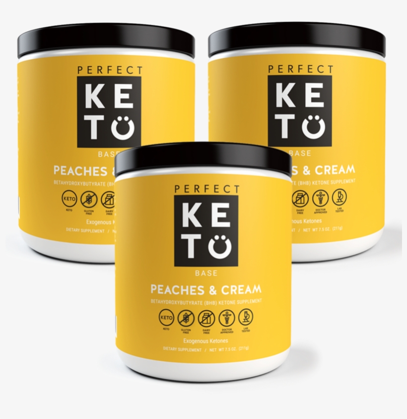 Buy 2, Get 1 Free Exogenous Ketone Base - Perfect Keto Base, Exogenous Ketone Supplement, Peaches, transparent png