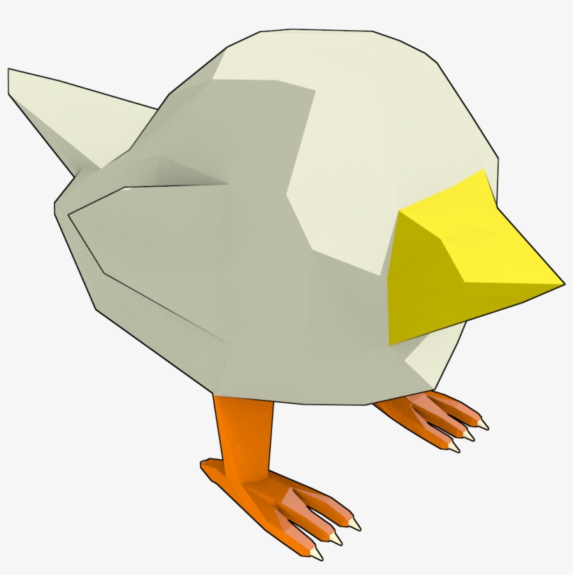 Low Poly Chicken - Cartoon, transparent png