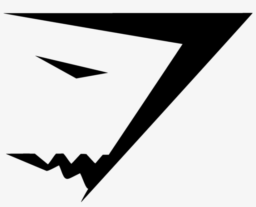 Shark Head - Black - Gymshark Logo, transparent png