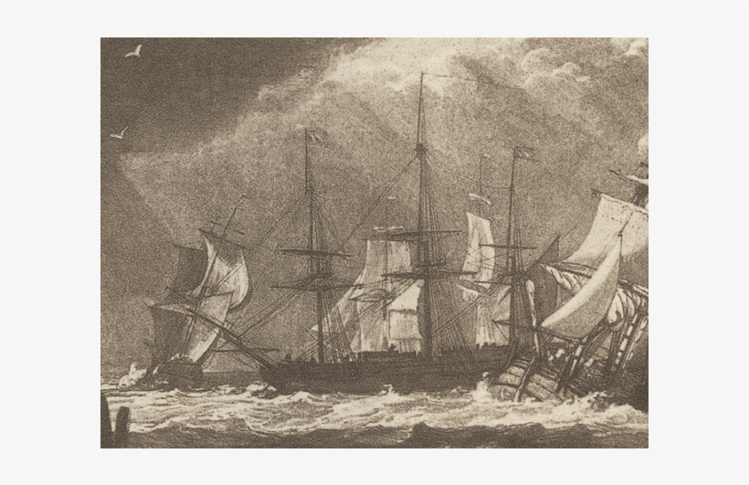 Ships In A Breeze, Engraved By Charles Turner, transparent png