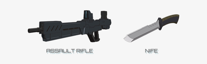 Assault Rifle-knife - Shirogane No Ishi Argevollen Seiran, transparent png