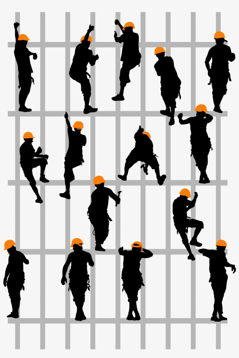 Workers - Construction Worker Silhouette Png, transparent png
